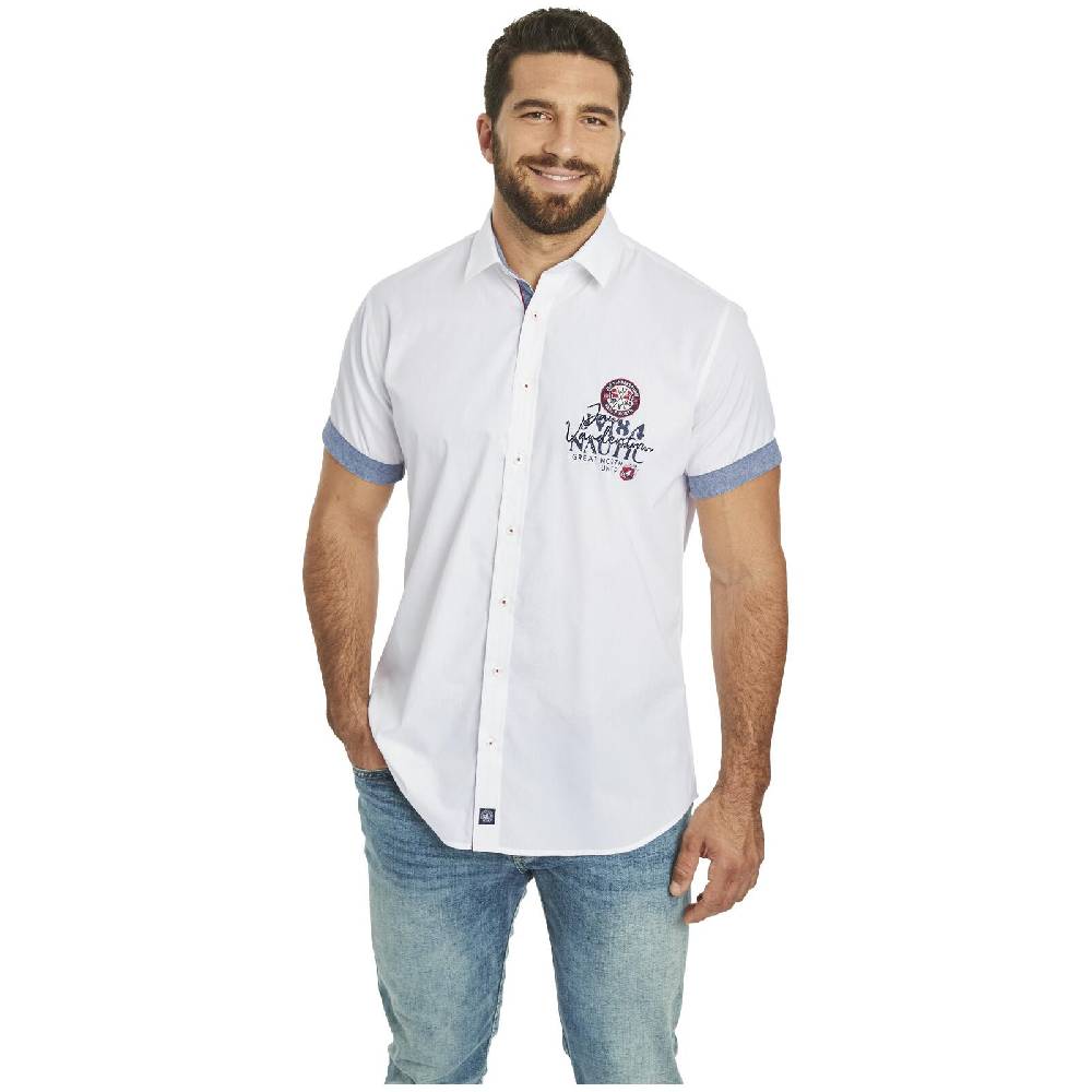 Jan Vanderstorm Doppelpack Hemd SVERKER Weiß Blau