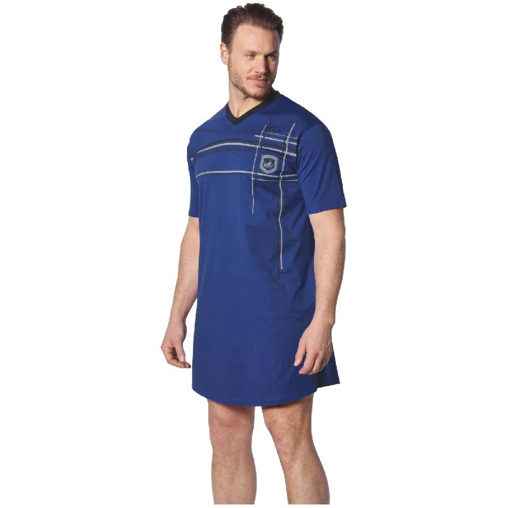 Jan Vanderstorm Doppelpack Nachthemd ALOF Blau