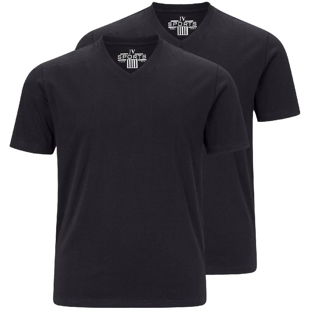 Jan Vanderstorm Doppelpack T-Shirt OSMO schwarz