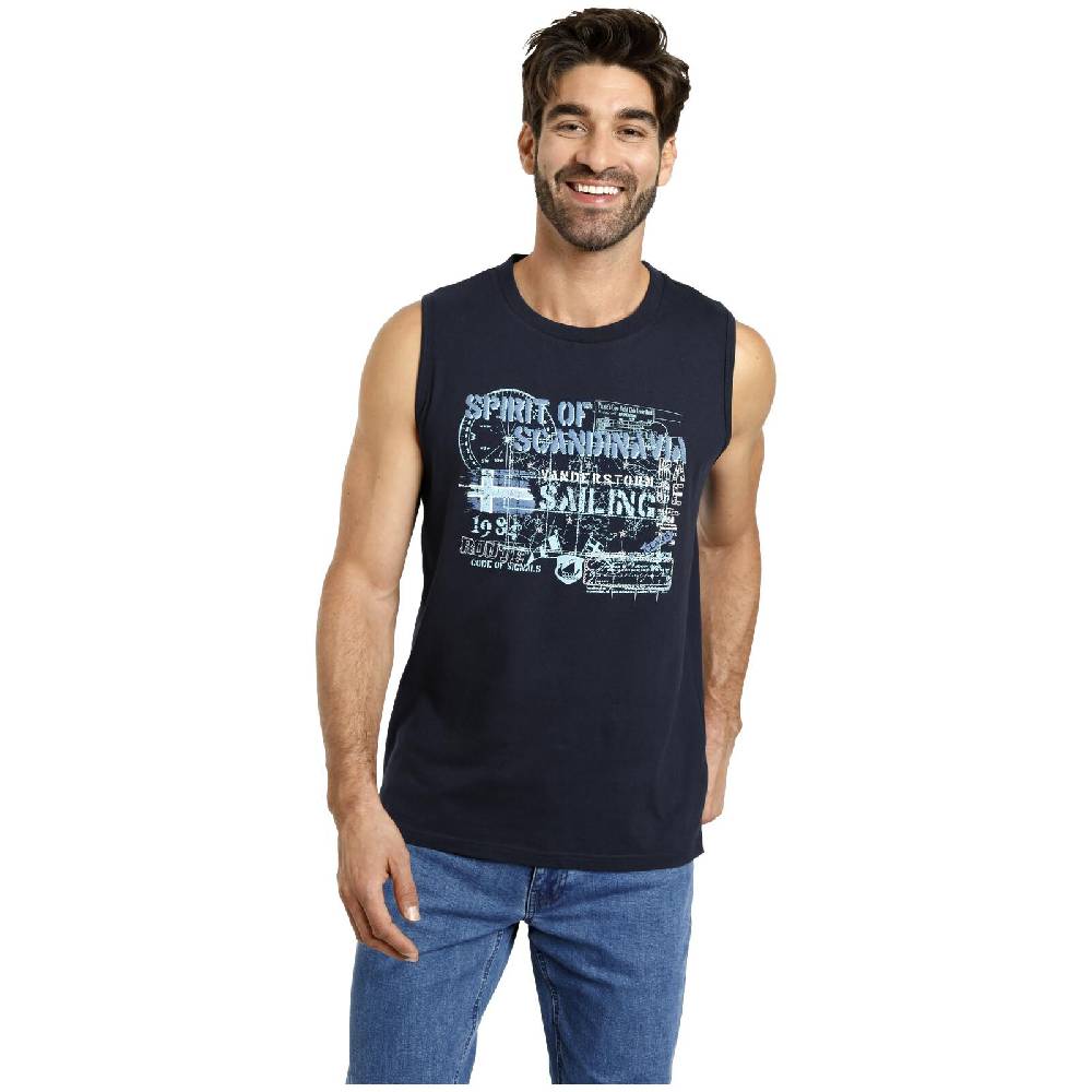 Jan Vanderstorm Doppelpack Tanktop LENNY Blau