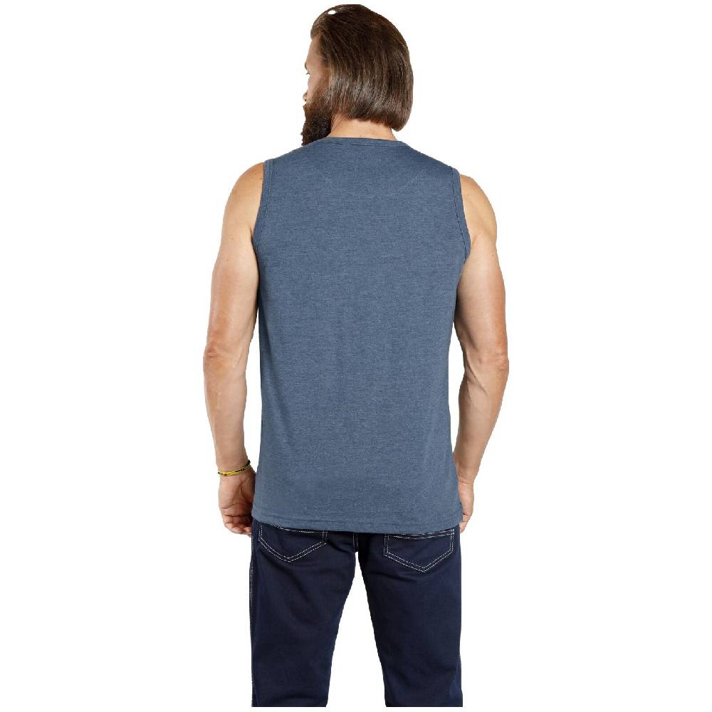 Jan Vanderstorm Doppelpack Tanktop PORO Blau Grau