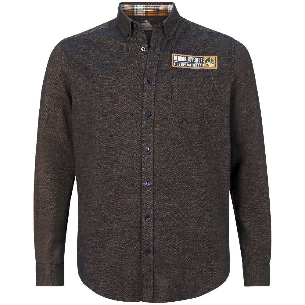 Jan Vanderstorm Flanellhemd NOTKER braun