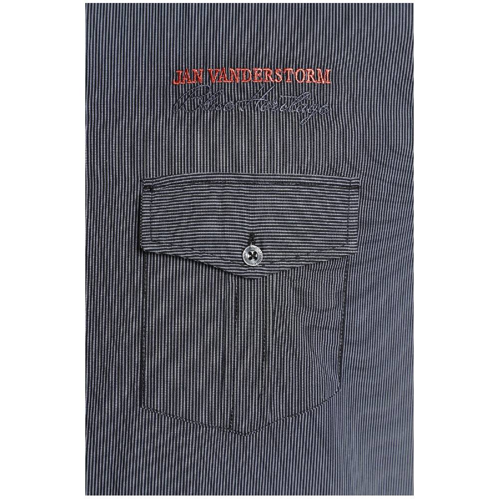 Jan Vanderstorm Hemd AABEL Schwarz Gestreift