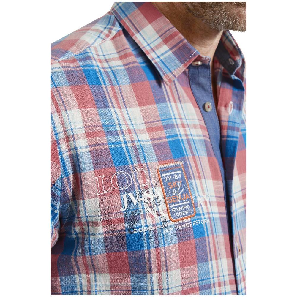 Jan Vanderstorm Hemd BERSE Blau Kariert