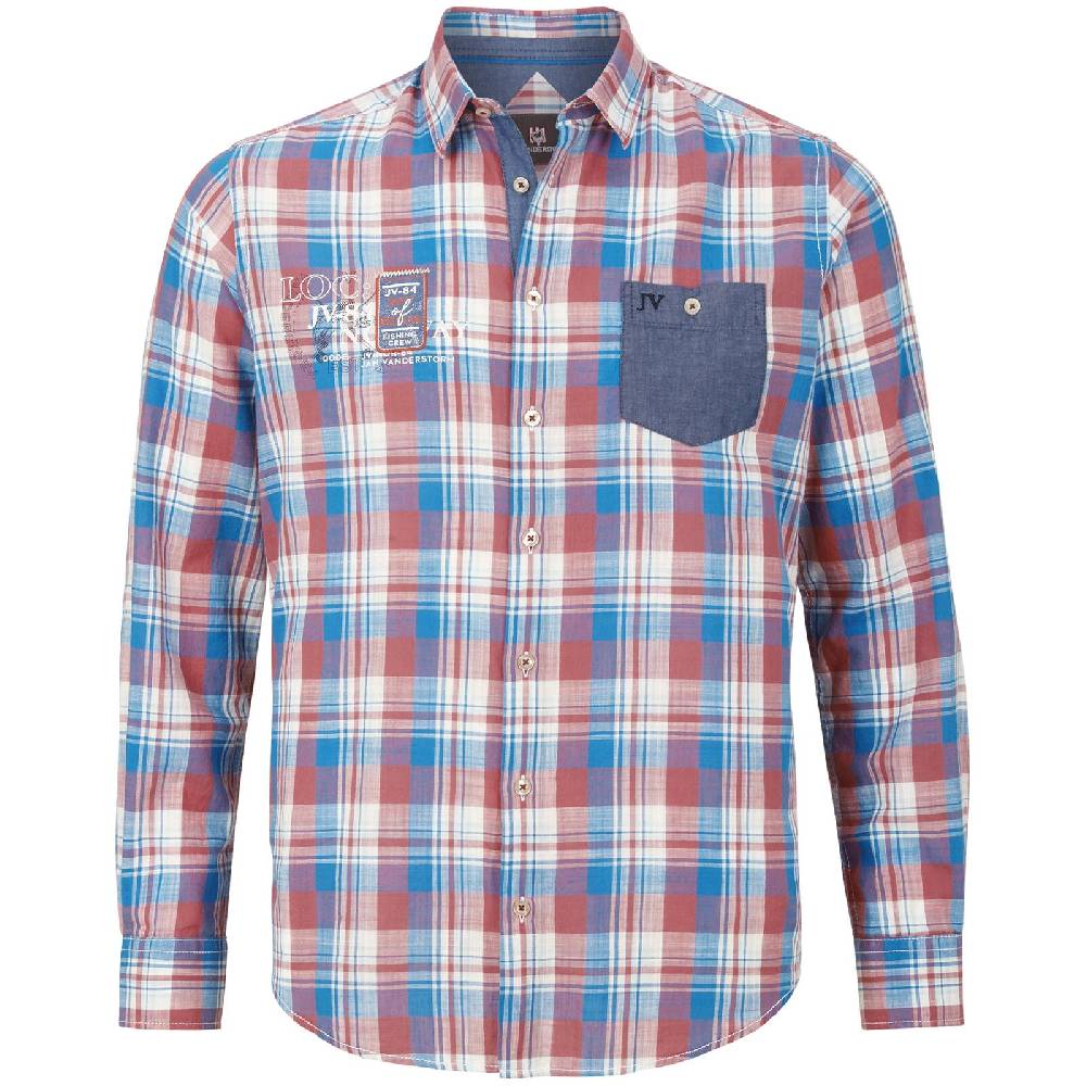 Jan Vanderstorm Hemd BERSE blau kariert