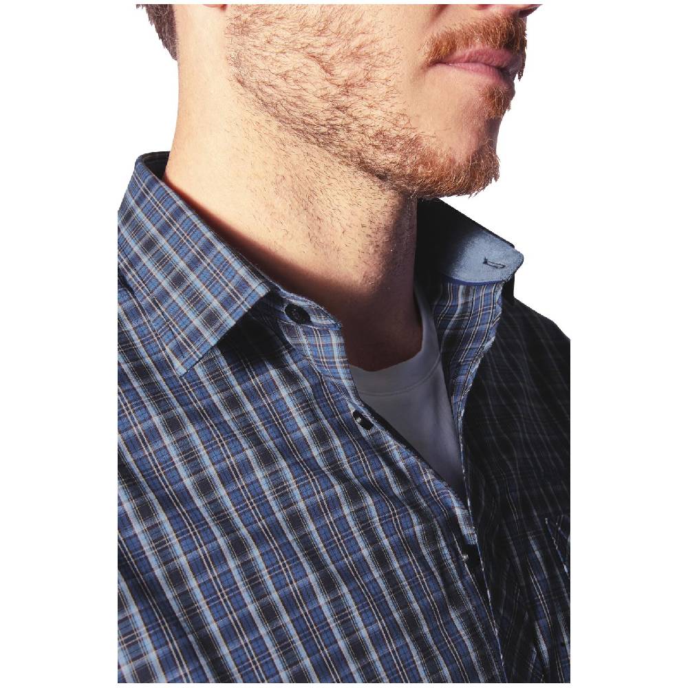 Jan Vanderstorm Hemd BJORNMAN Blau Kariert
