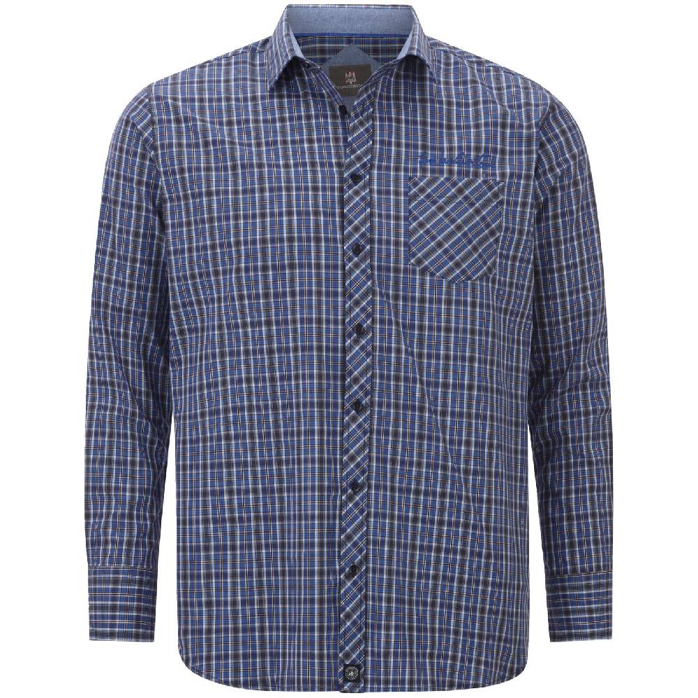 Jan Vanderstorm Hemd BJORNMAN blau kariert
