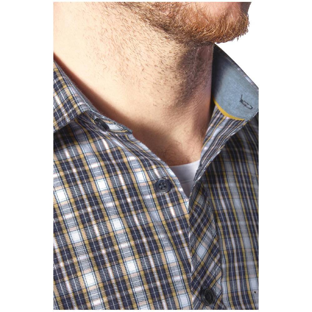 Jan Vanderstorm Hemd BJORNMAN Gelb Kariert
