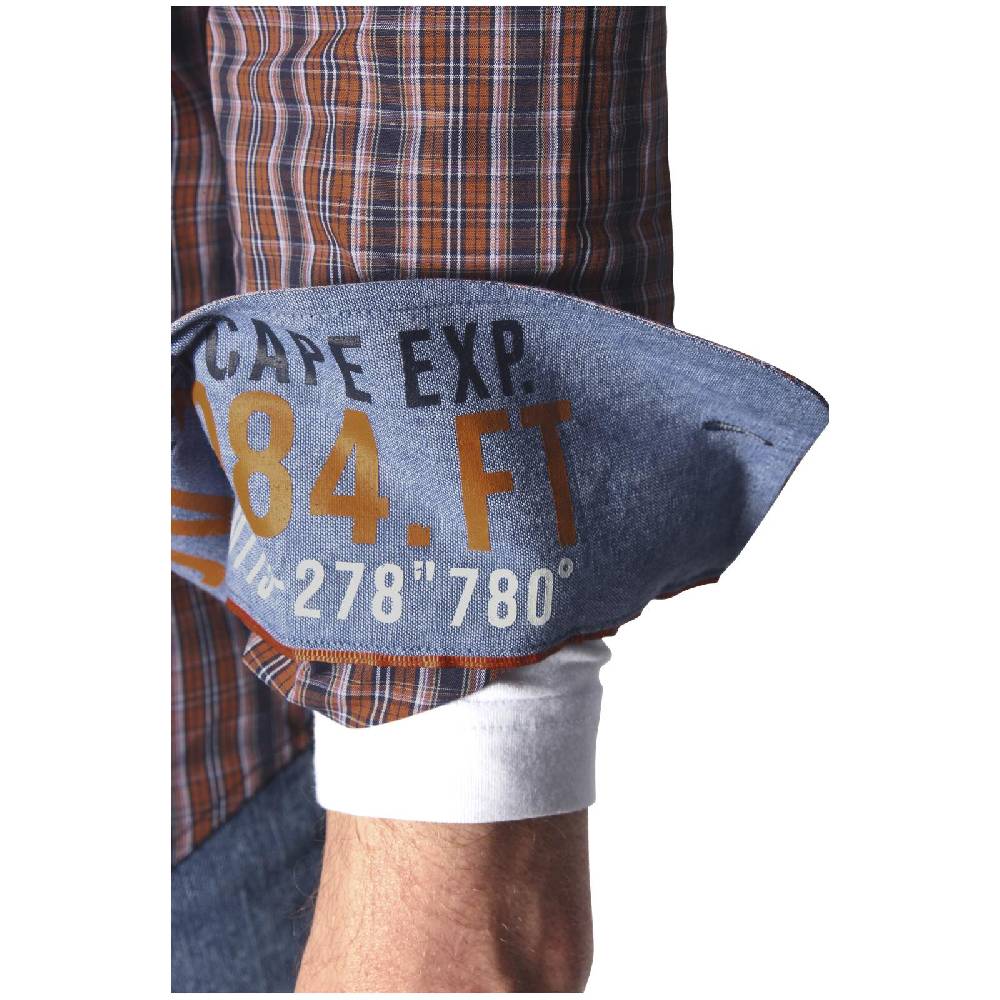 Jan Vanderstorm Hemd BJORNMAN Orange Kariert