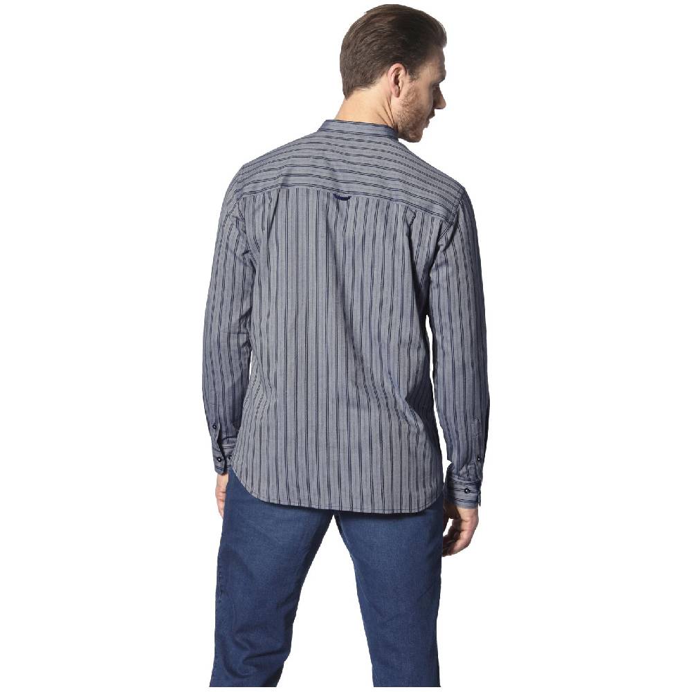 Jan Vanderstorm Hemd DYGGVE Dunkelblau Gestreift