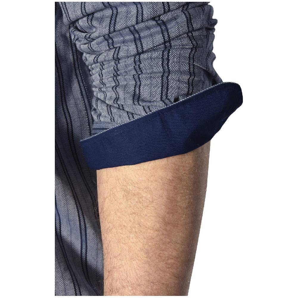 Jan Vanderstorm Hemd DYGGVE Dunkelblau Gestreift