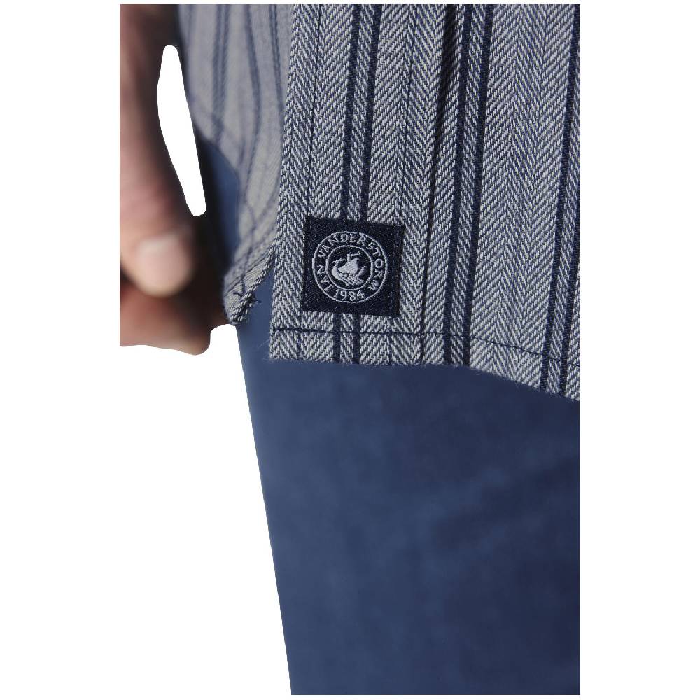 Jan Vanderstorm Hemd DYGGVE Dunkelblau Gestreift