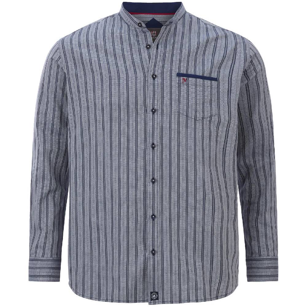 Jan Vanderstorm Hemd DYGGVE dunkelblau gestreift