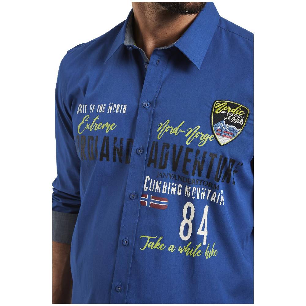 Jan Vanderstorm Hemd GOTMAR Blau