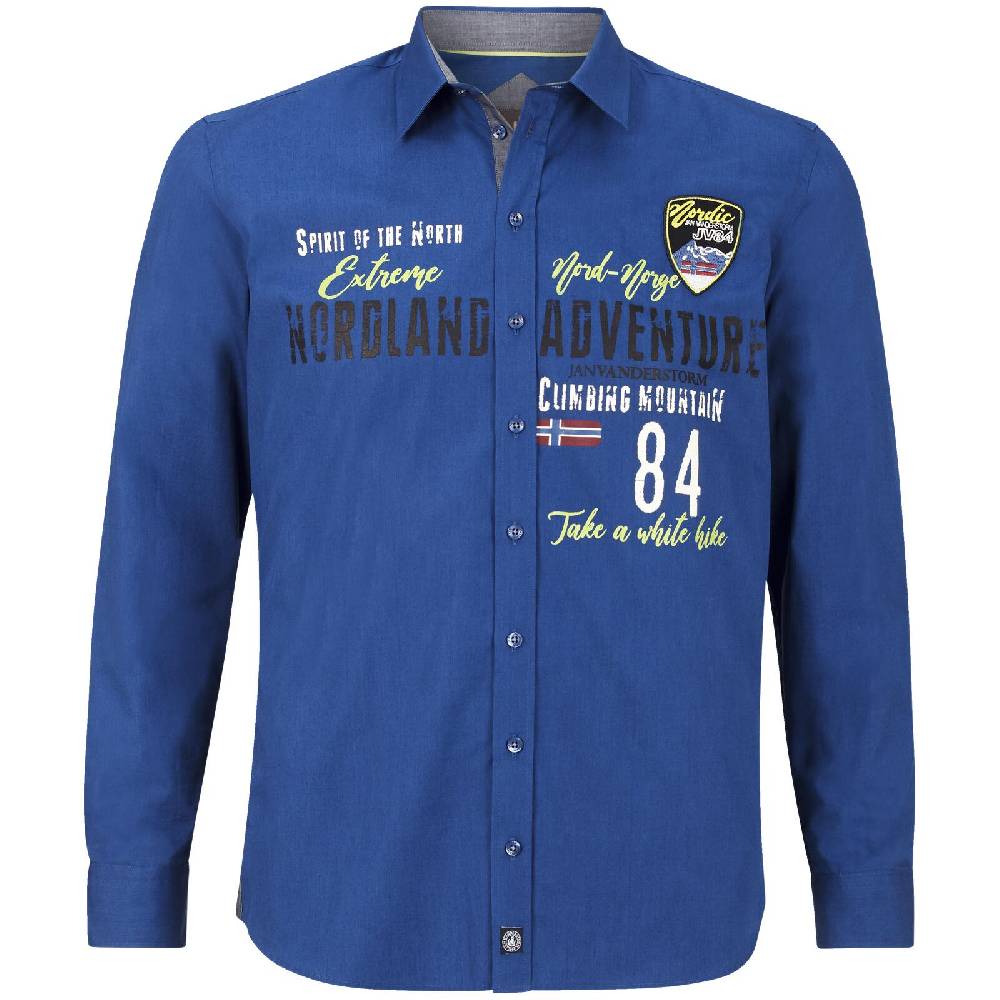 Jan Vanderstorm Hemd GOTMAR blau