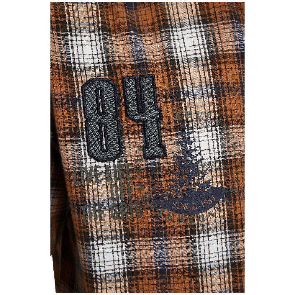 Jan Vanderstorm Hemd GYRTH Orange Kariert