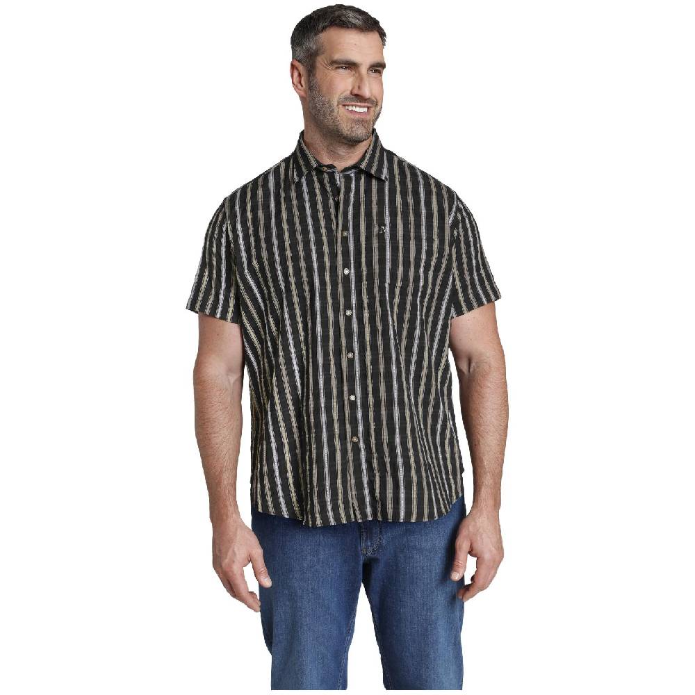 Jan Vanderstorm Hemd HINNE Schwarz Beige