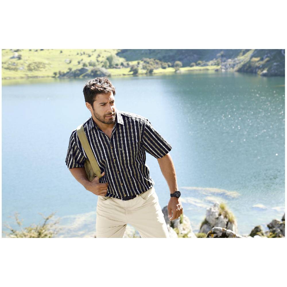 Jan Vanderstorm Hemd HINNE Schwarz Beige