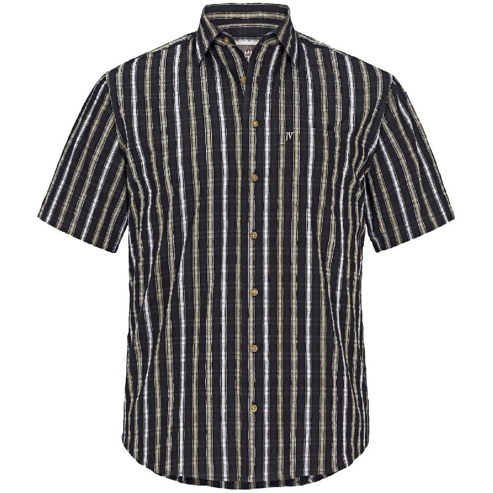 Jan Vanderstorm Hemd HINNE Schwarz Beige