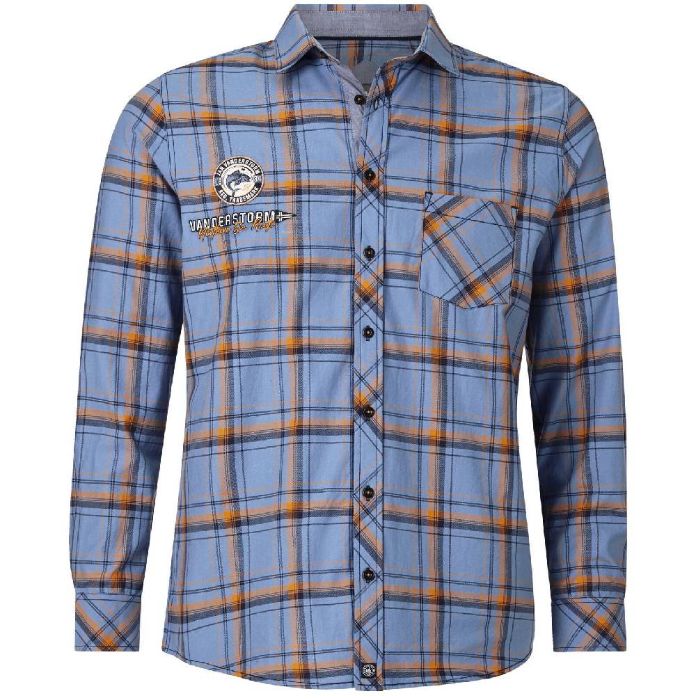 Jan Vanderstorm Hemd IVERSEN hellblau kariert