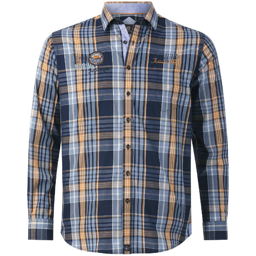 Jan Vanderstorm Hemd JIRKA dunkelblau kariert