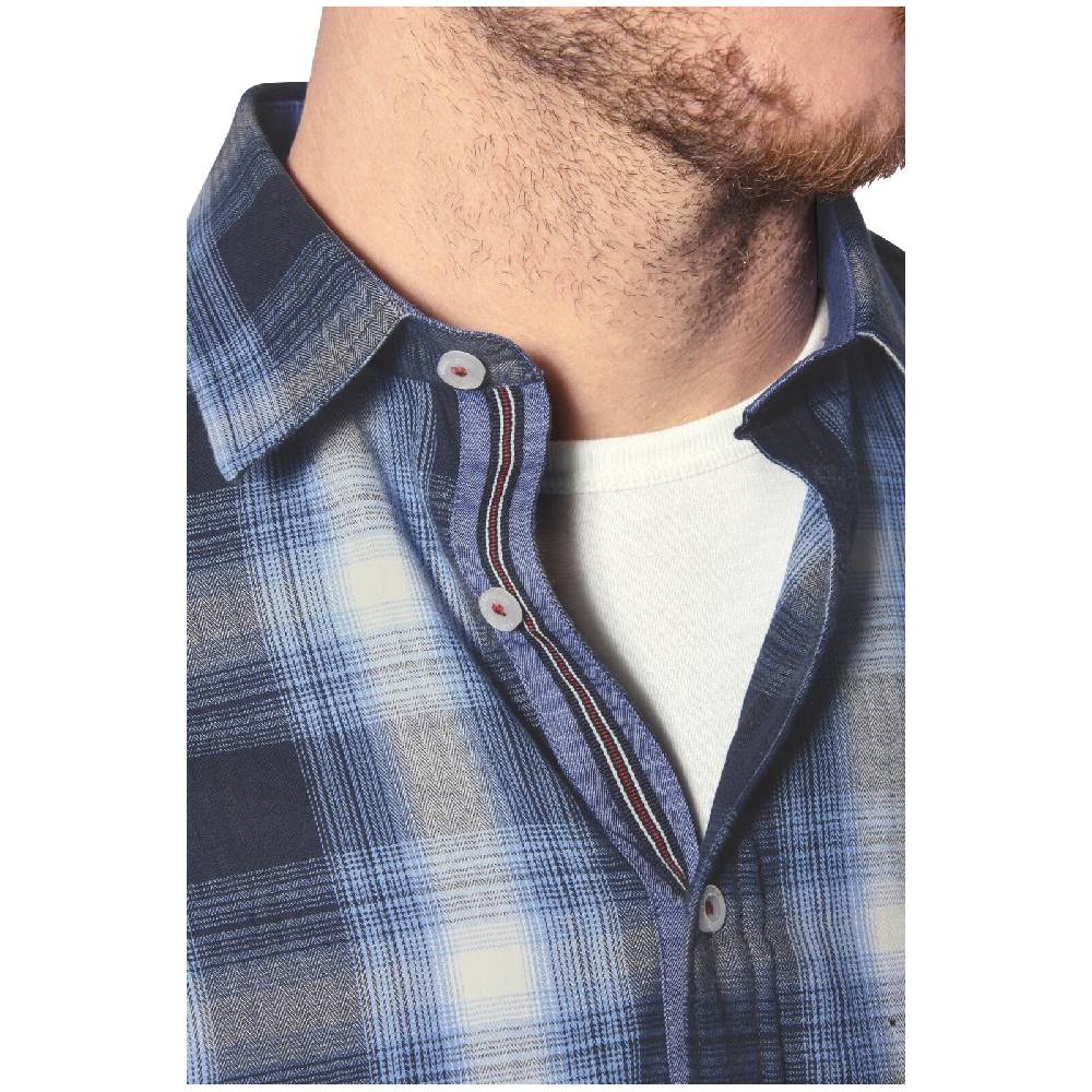 Jan Vanderstorm Hemd KAITAR Blau Kariert
