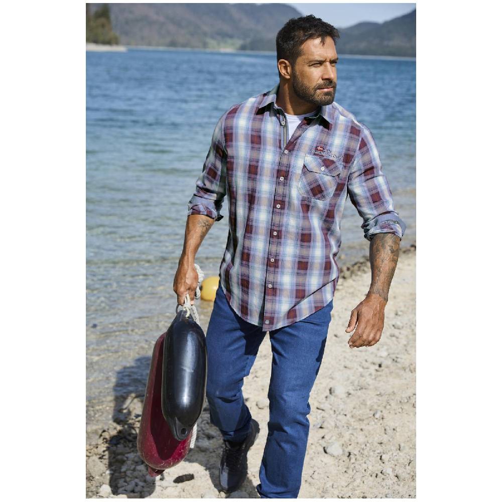 Jan Vanderstorm Hemd KAITAR Rot Kariert