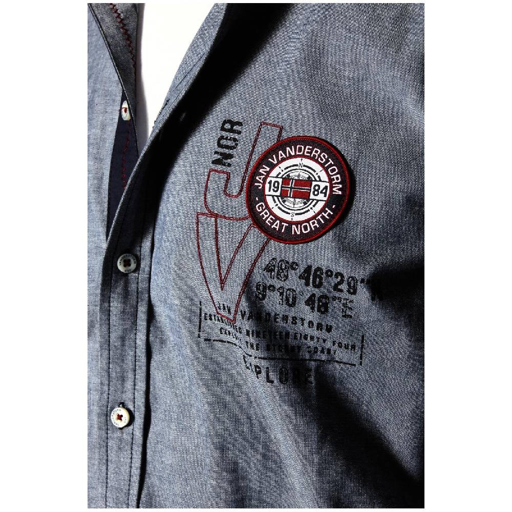 Jan Vanderstorm Hemd LEVTARVIK Blau