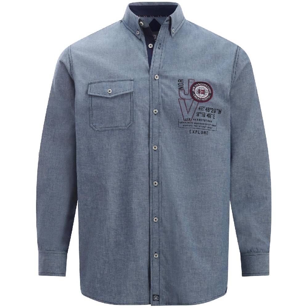 Jan Vanderstorm Hemd LEVTARVIK blau