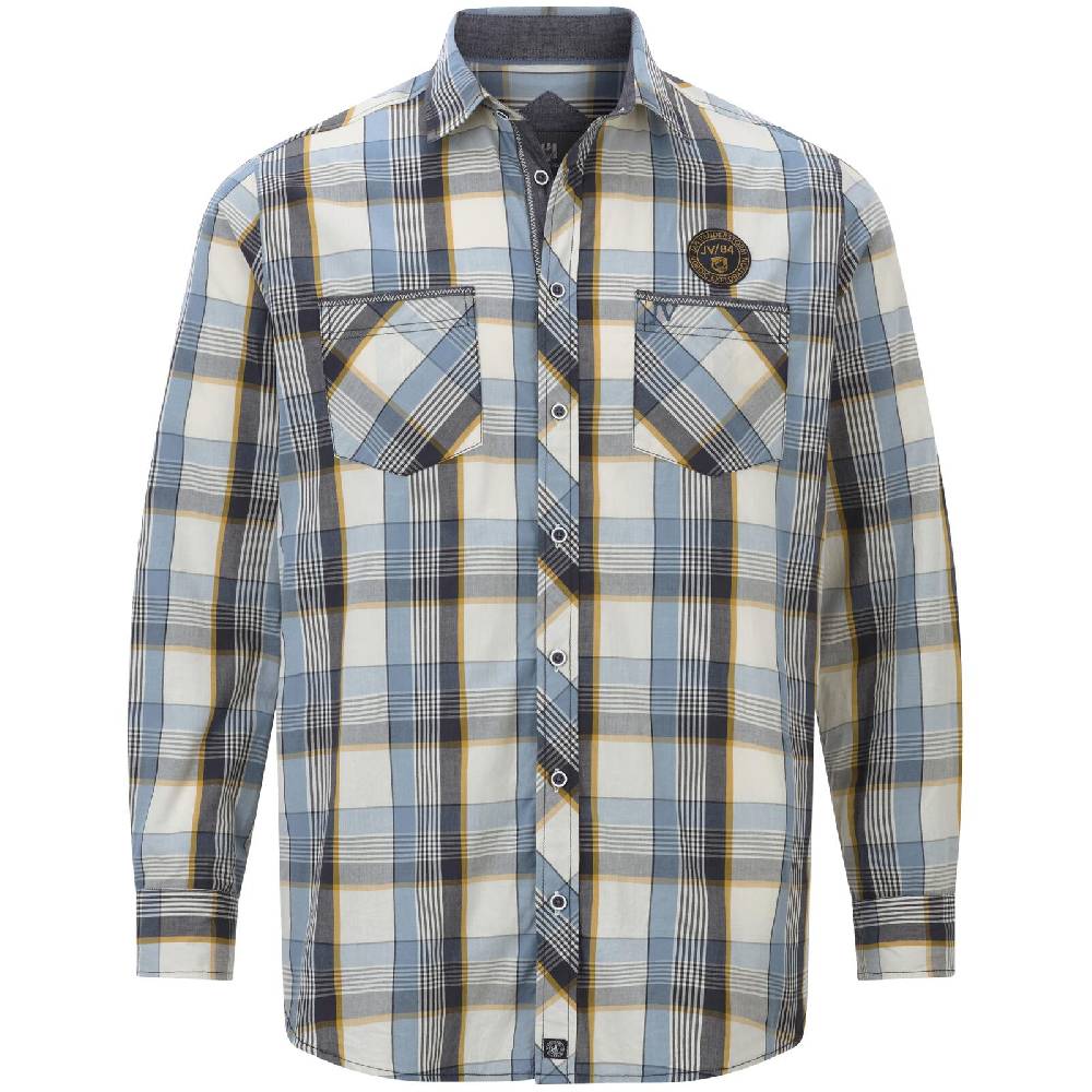 Jan Vanderstorm Hemd LOKIFRED blau kariert