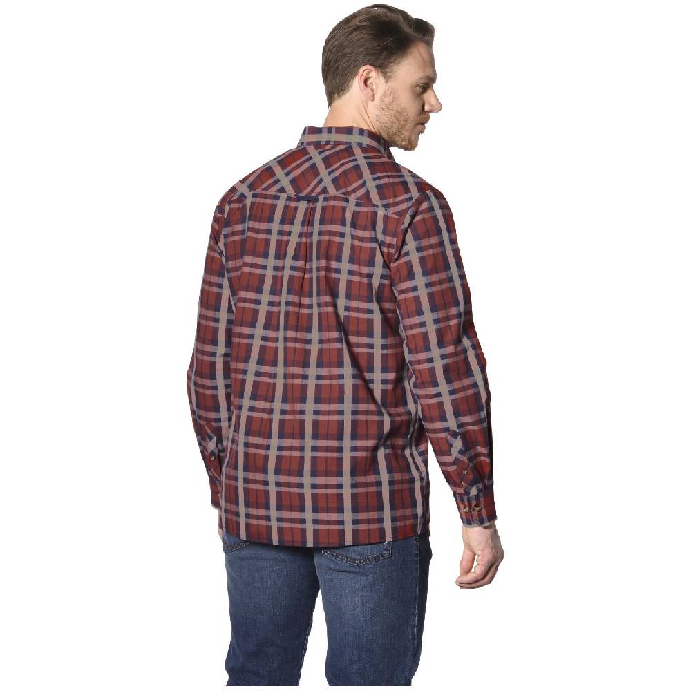 Jan Vanderstorm Hemd NANTWIN Dunkelrot Kariert