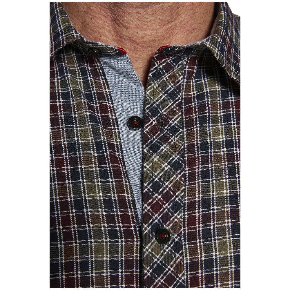 Jan Vanderstorm Hemd OLEKSSON Oliv Kariert