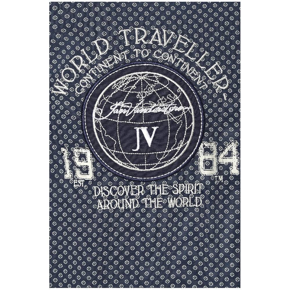 Jan Vanderstorm Hemd RAIKO Dunkelblau Gemustert