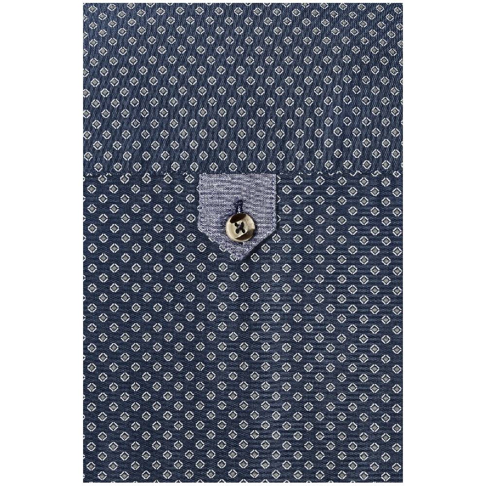 Jan Vanderstorm Hemd RAIKO Dunkelblau Gemustert