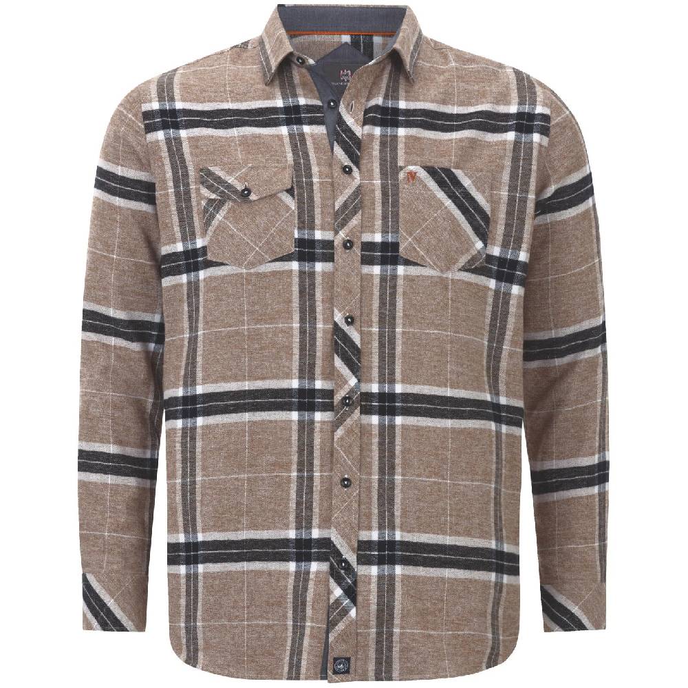 Jan Vanderstorm Hemd THORULFAR braun kariert