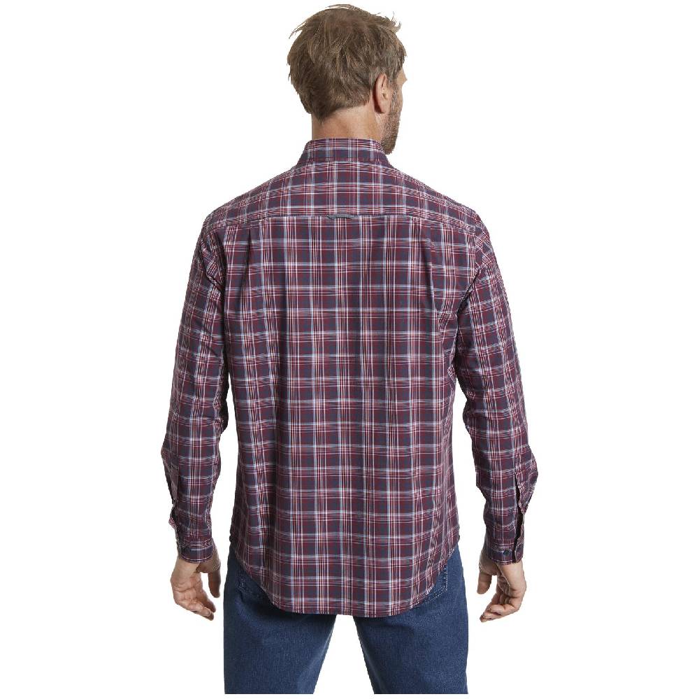 Jan Vanderstorm Hemd WERNULF Dunkelrot Kariert