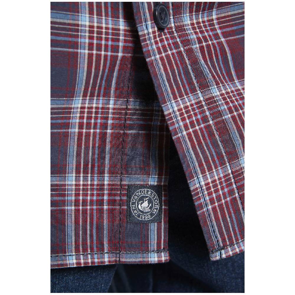 Jan Vanderstorm Hemd WERNULF Dunkelrot Kariert