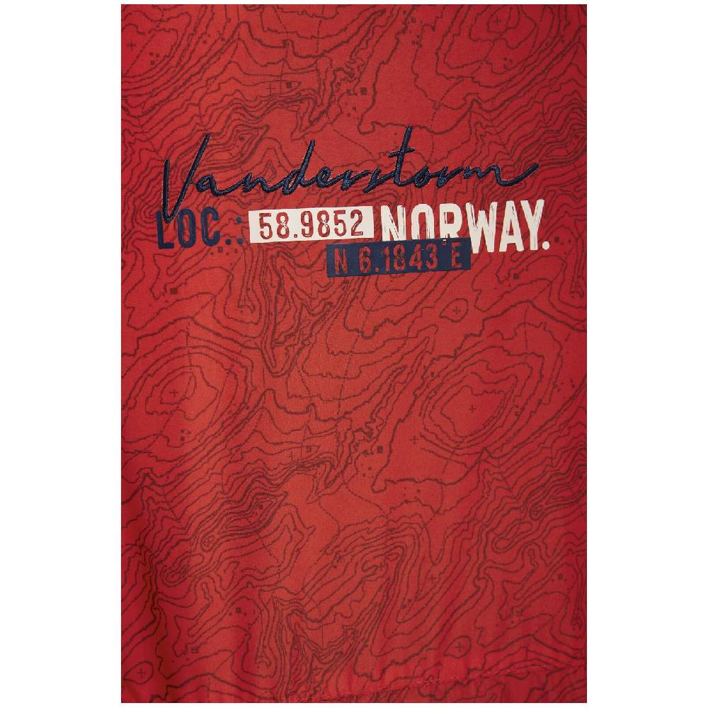 Jan Vanderstorm Jacke BENN Rot Bedruckt