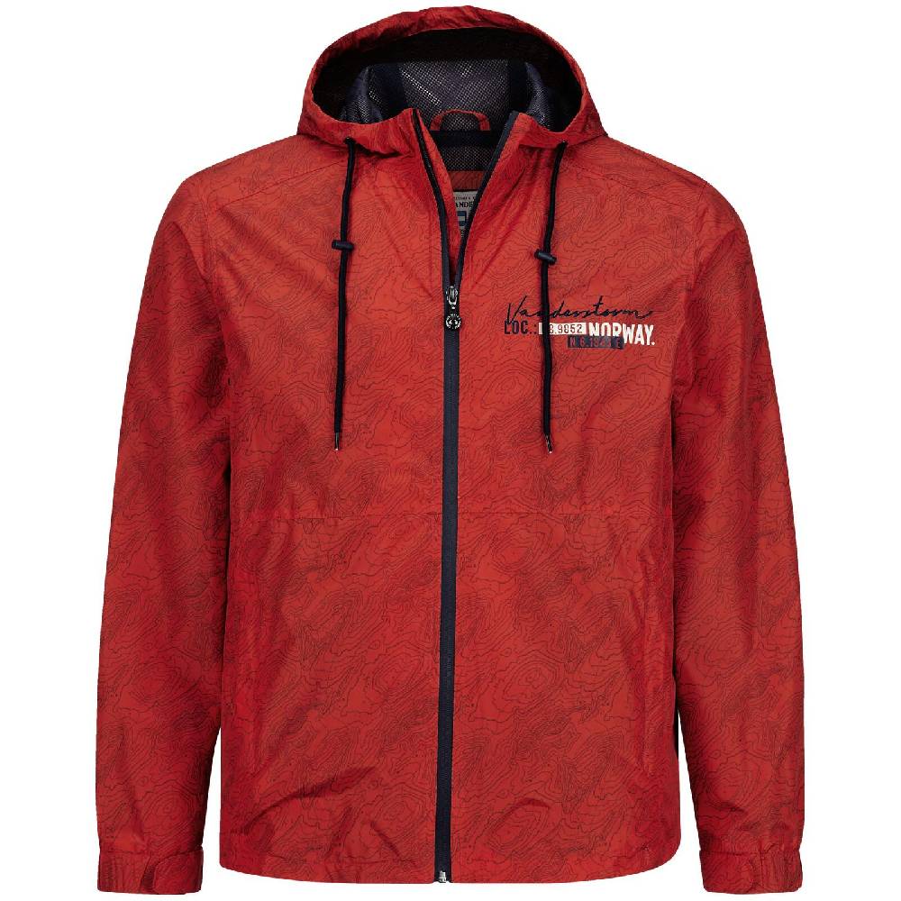Jan Vanderstorm Jacke BENN rot bedruckt