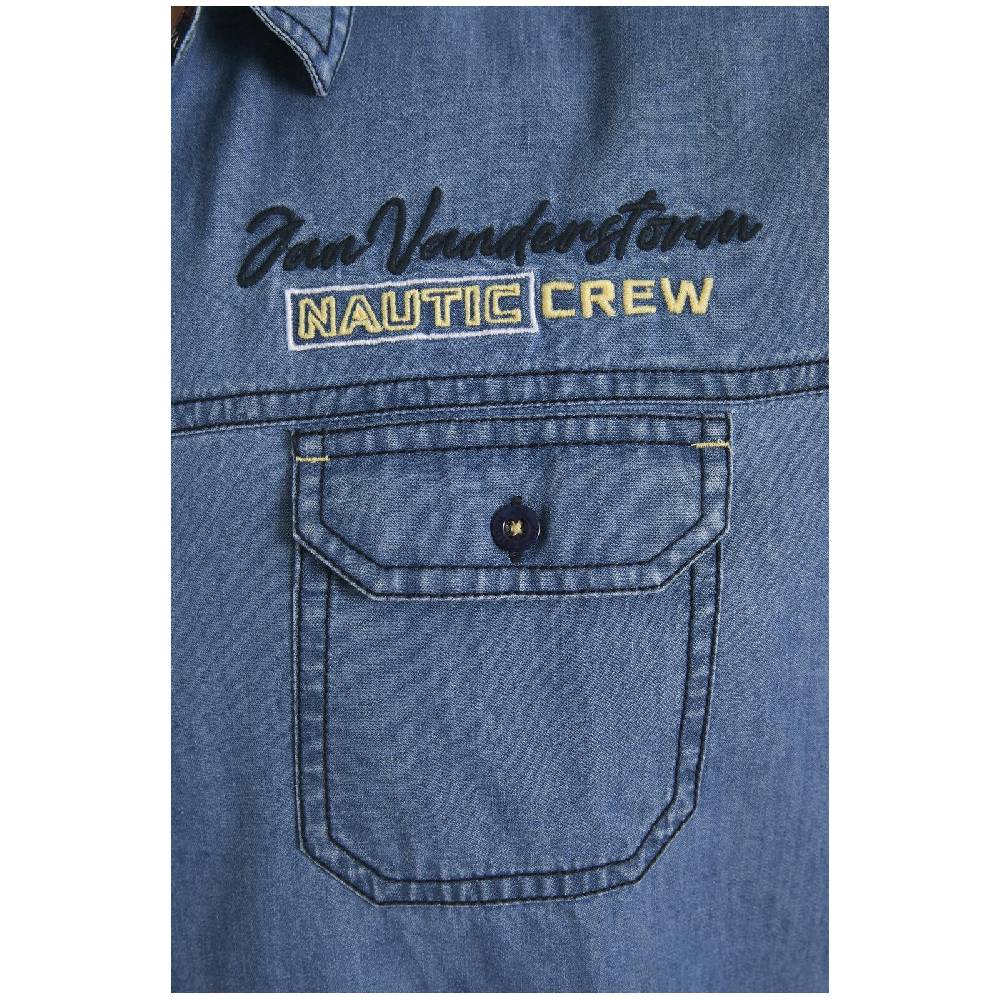 Jan Vanderstorm Jeanshemd LORENSIUS Blau