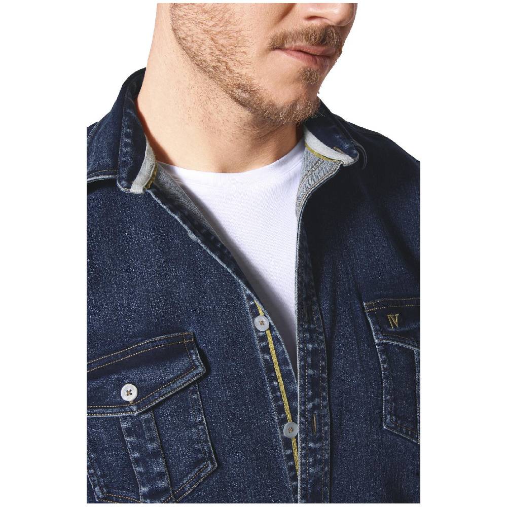 Jan Vanderstorm Jeanshemd OLAVIK Dunkelblau