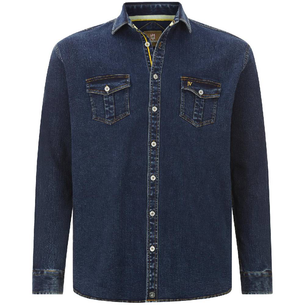 Jan Vanderstorm Jeanshemd OLAVIK dunkelblau