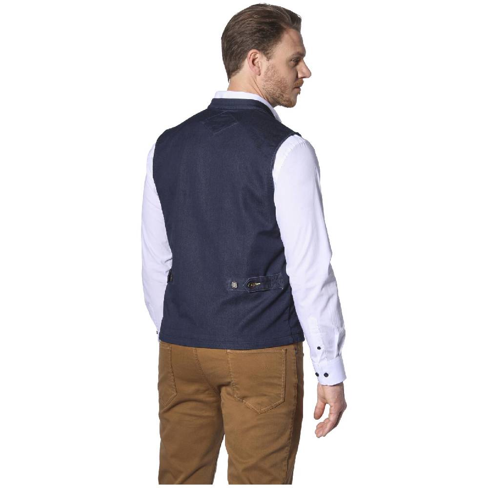 Jan Vanderstorm Jeansweste HILDEVIN Dunkelblau