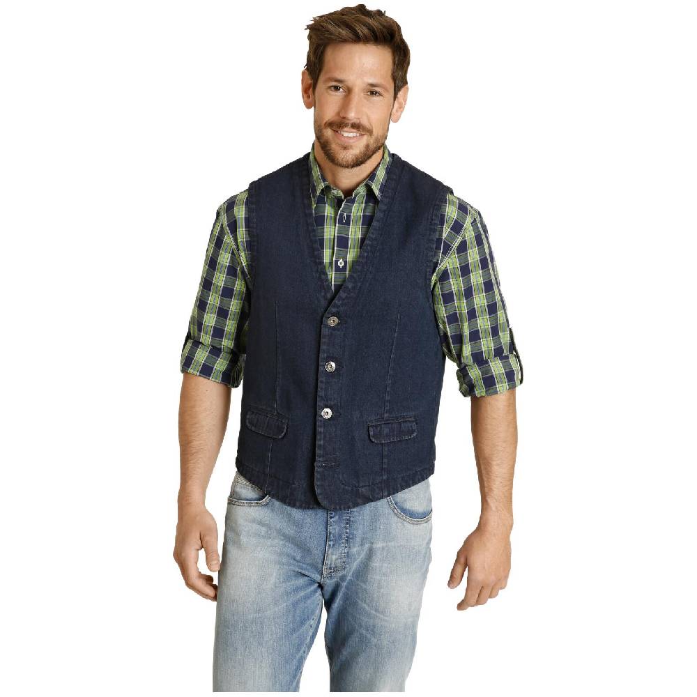 Jan Vanderstorm Jeansweste VALFRID Dunkelblau