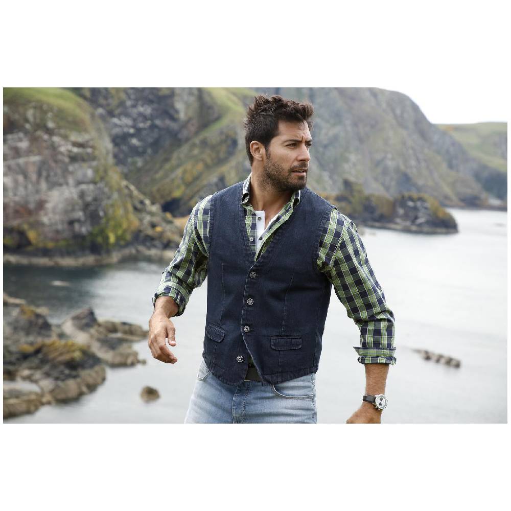 Jan Vanderstorm Jeansweste VALFRID Dunkelblau