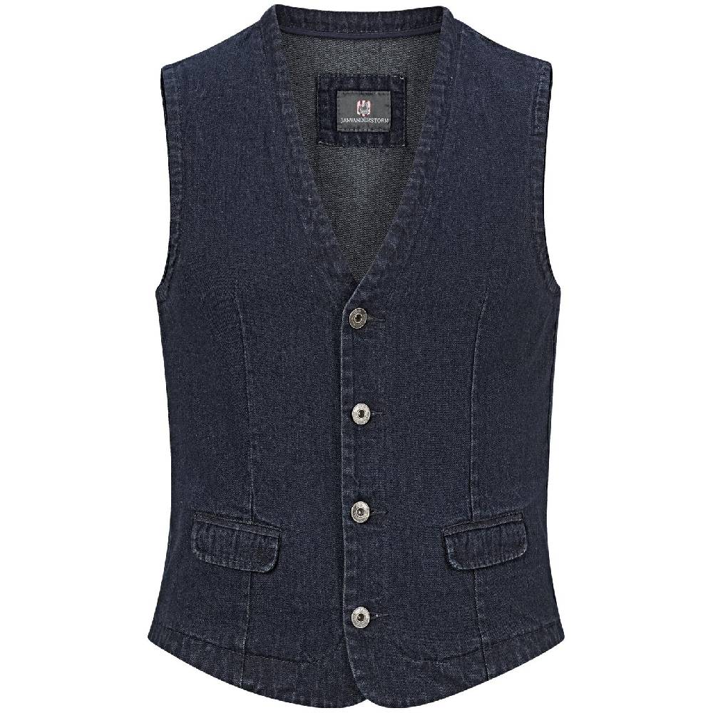 Jan Vanderstorm Jeansweste VALFRID dunkelblau