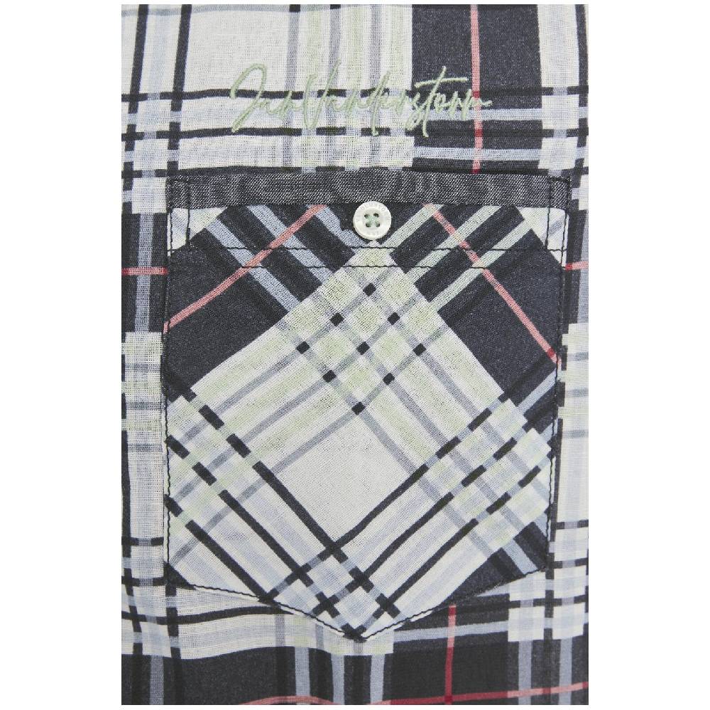 Jan Vanderstorm Kurzarmhemd AGNE Mint Kariert