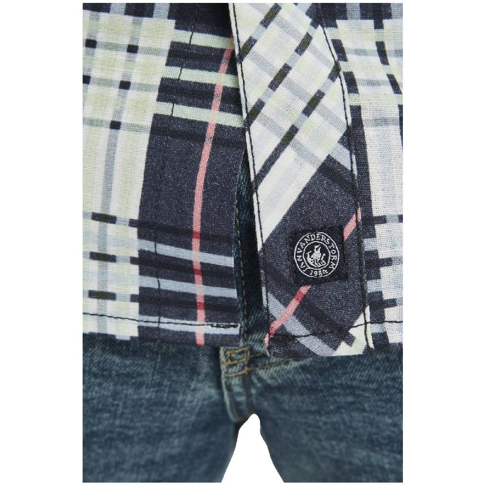 Jan Vanderstorm Kurzarmhemd AGNE Mint Kariert