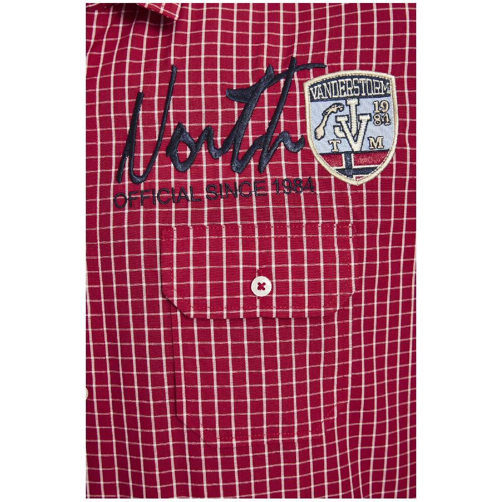 Jan Vanderstorm Kurzarmhemd AJULE Rot Kariert