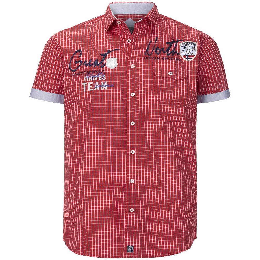 Jan Vanderstorm Kurzarmhemd AJULE rot kariert